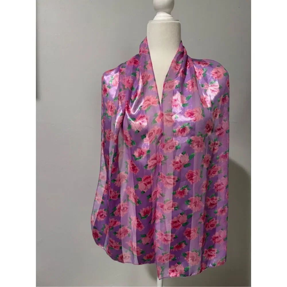 Scarves pink floral